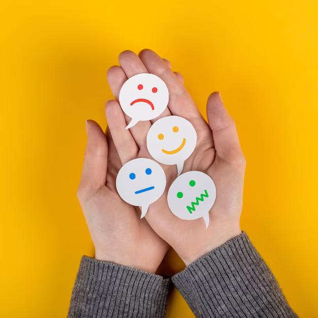 top view arrangement with different feelings